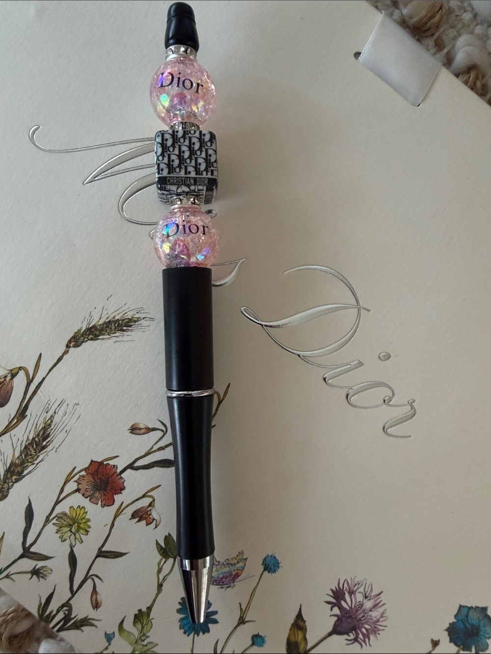 Pink Beaded pen